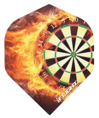 Designa Dart Flights - iFlight - No 2 - Flammende Dartscheibe