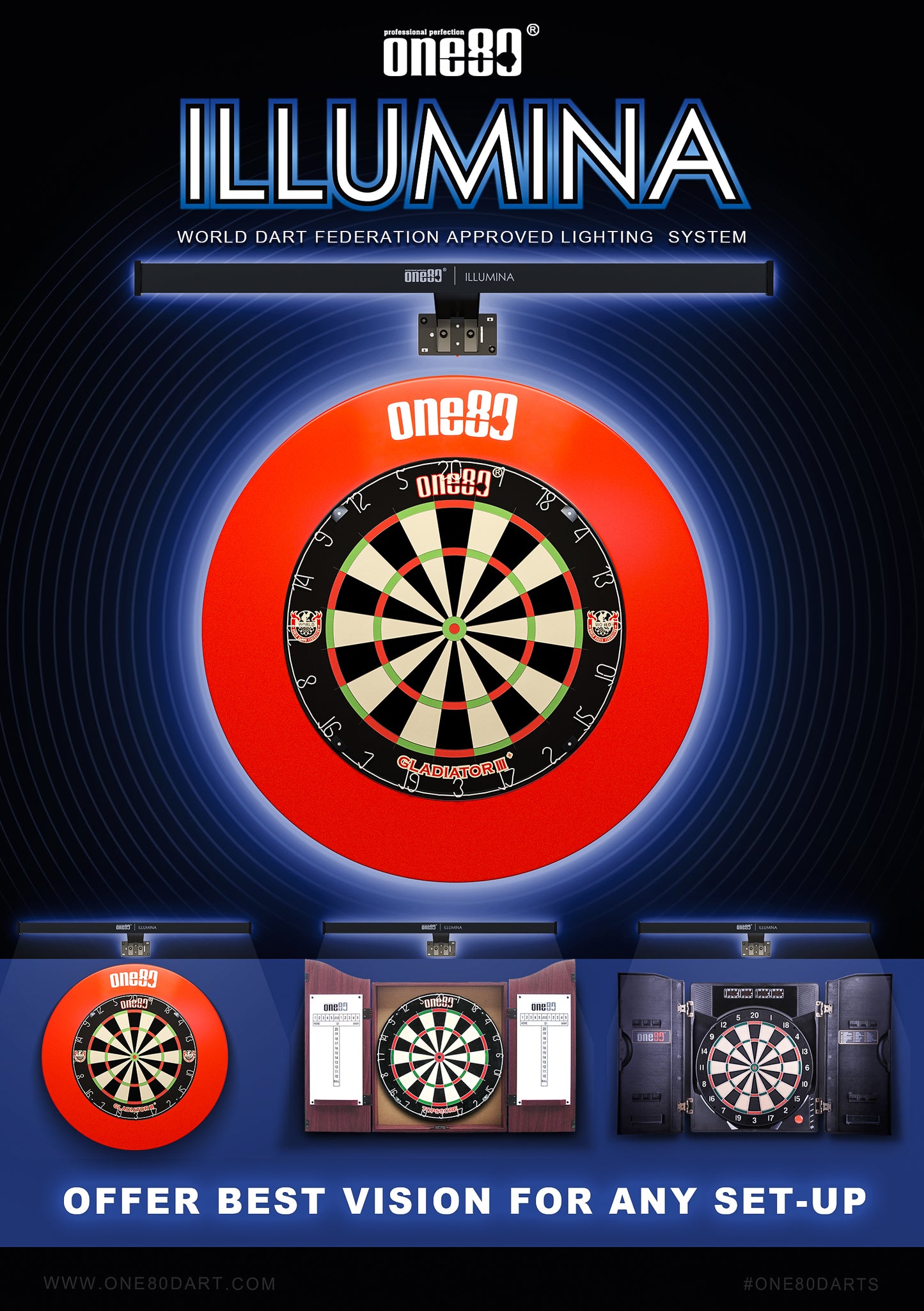 One80 Illumina Dartboard LED Beleuchtung