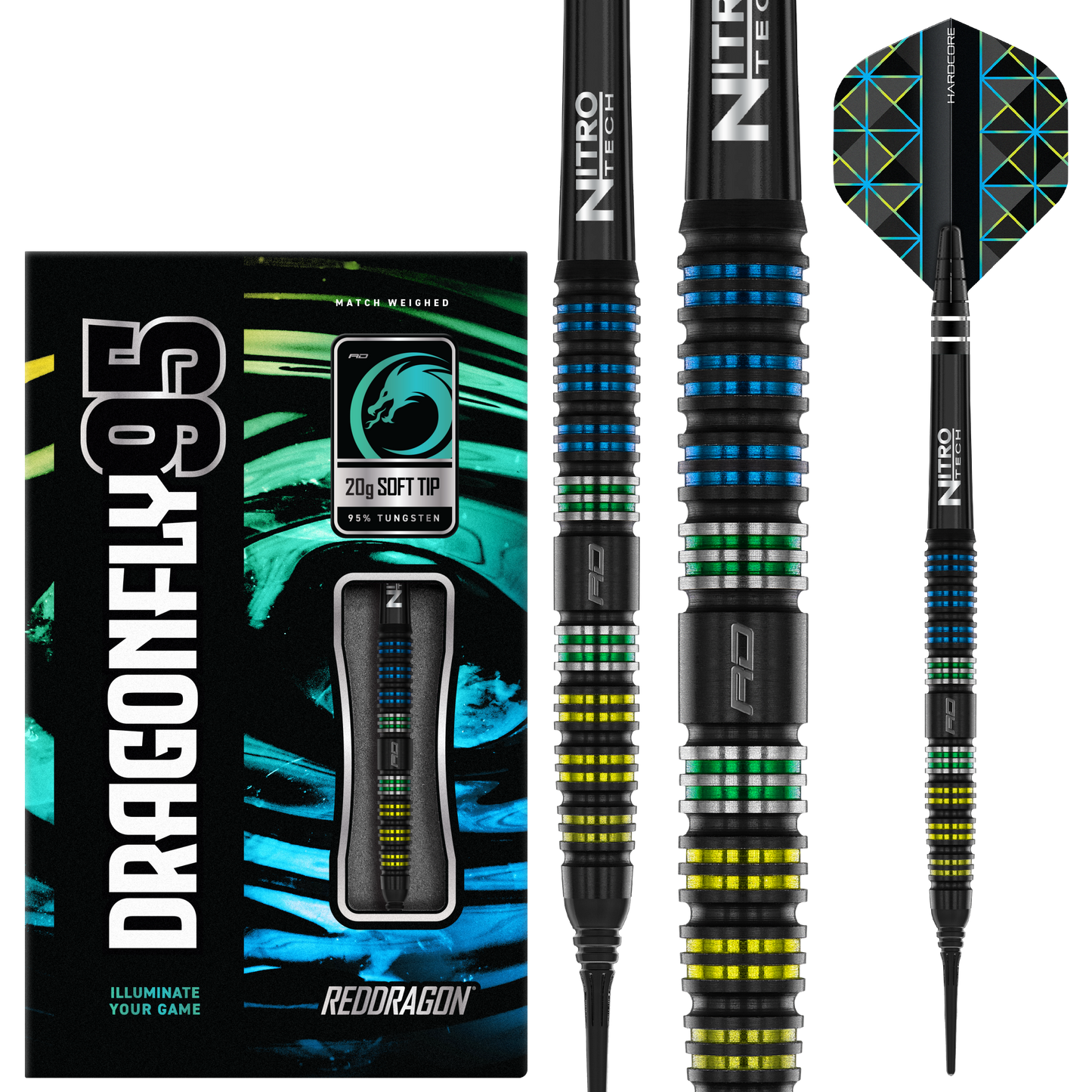 Red Dragon Dragonfly 95 Black - Tapered Softdart 18g