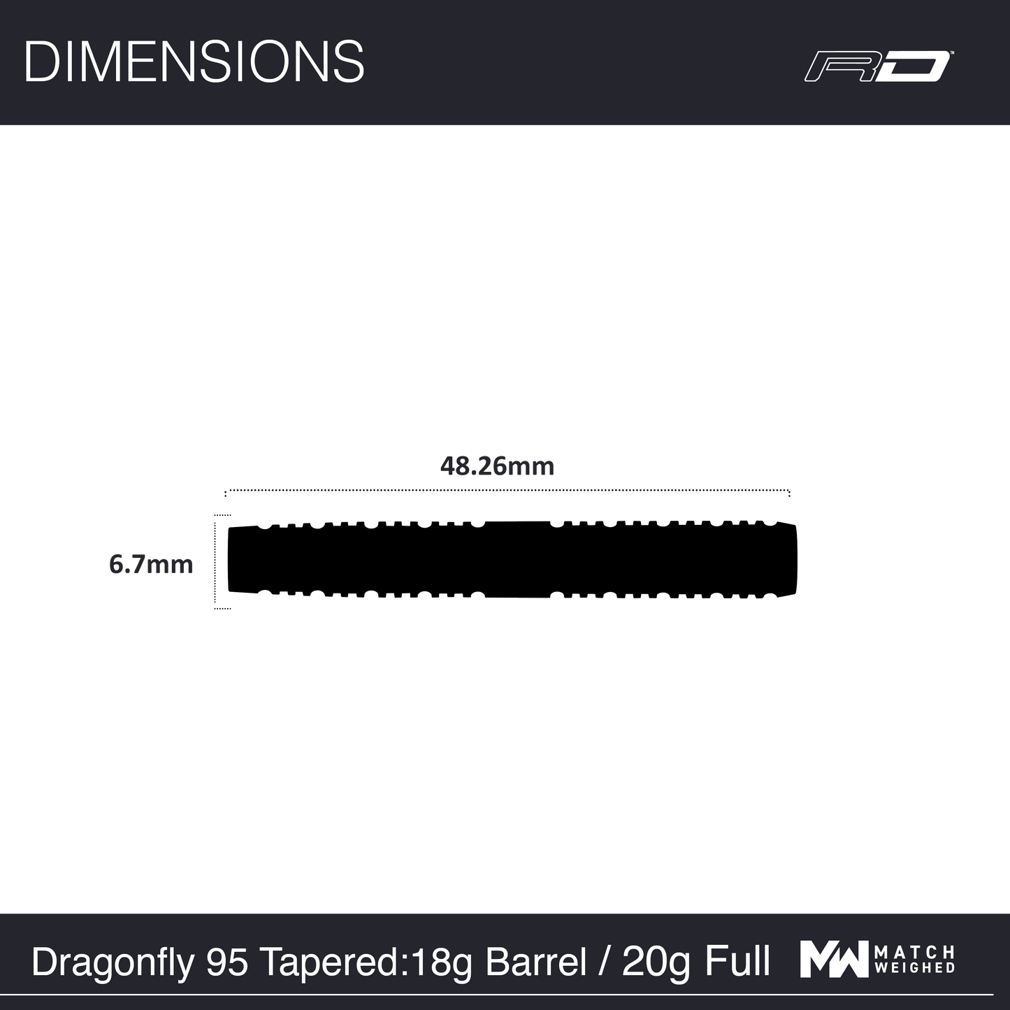 Red Dragon Dragonfly 95 Black - Tapered Softdart 18g