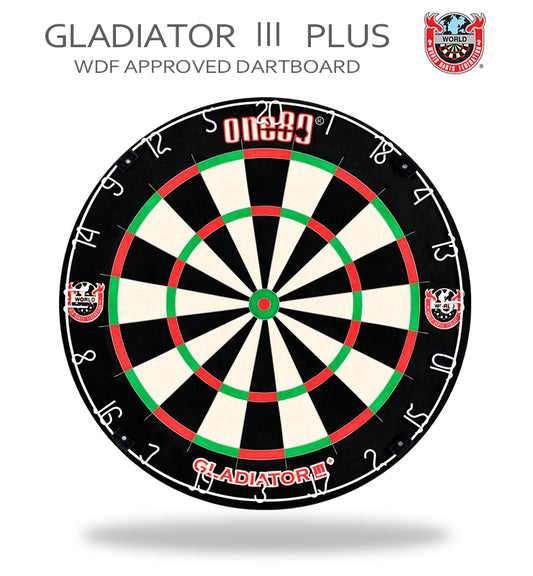 One80 Gladiator III Plus WDF logo Steeldart Board