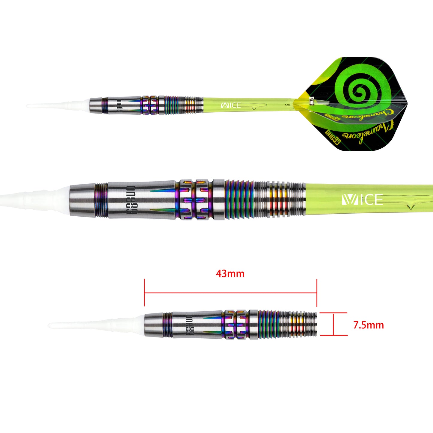 One80 Chameleon Aquamarine Softdart 18,5g