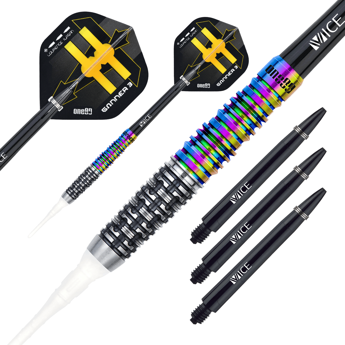 One80 Gunner III Ilagan Softdart Black/Chameleon 22g