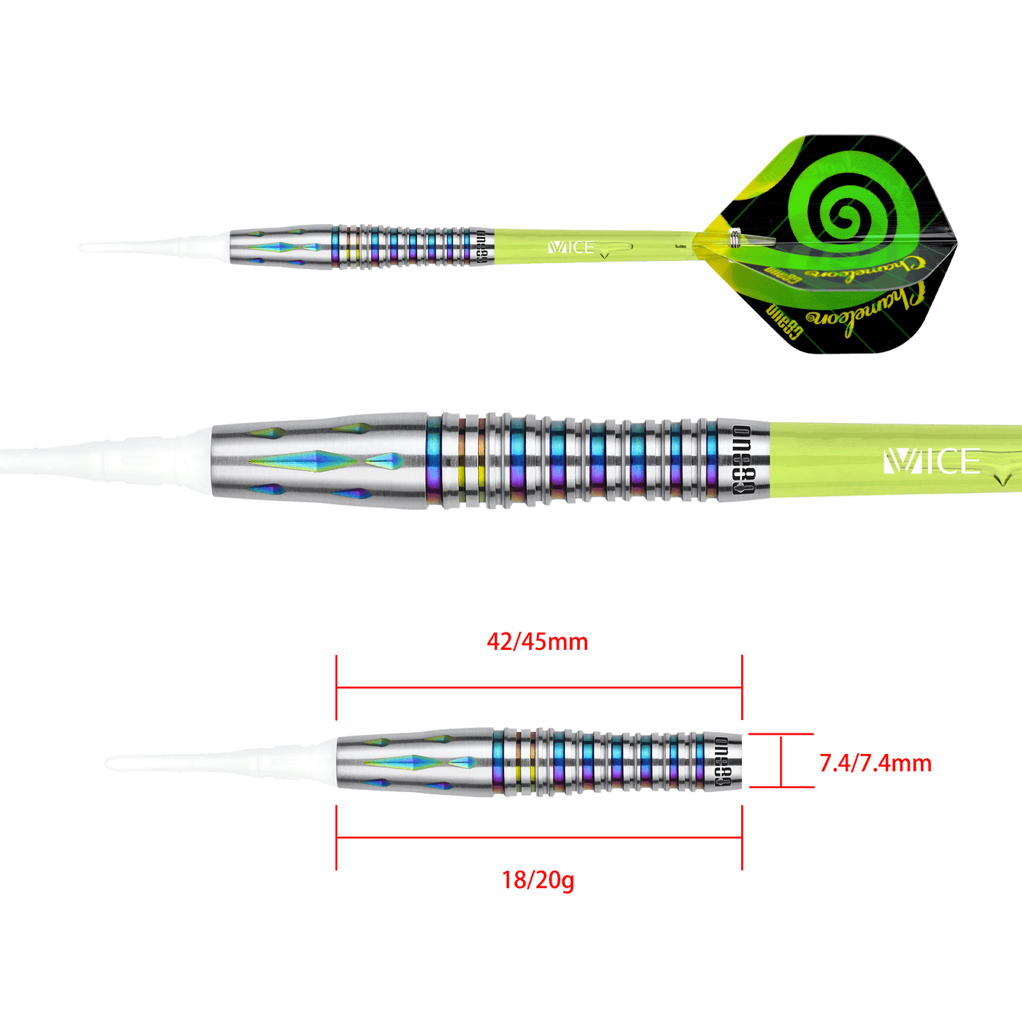 One80 Chameleon Topaz Softdart