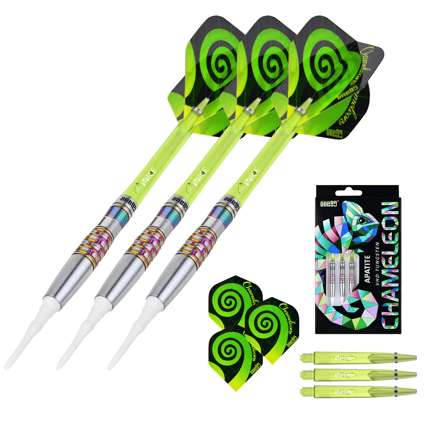 One80 Chameleon Apatite Softdart