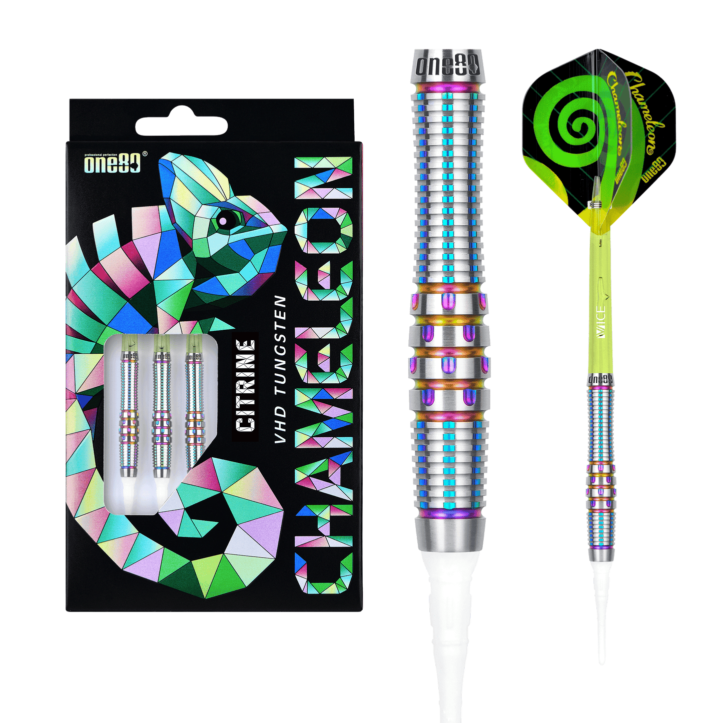 One80 Chameleon Citrine Softdart