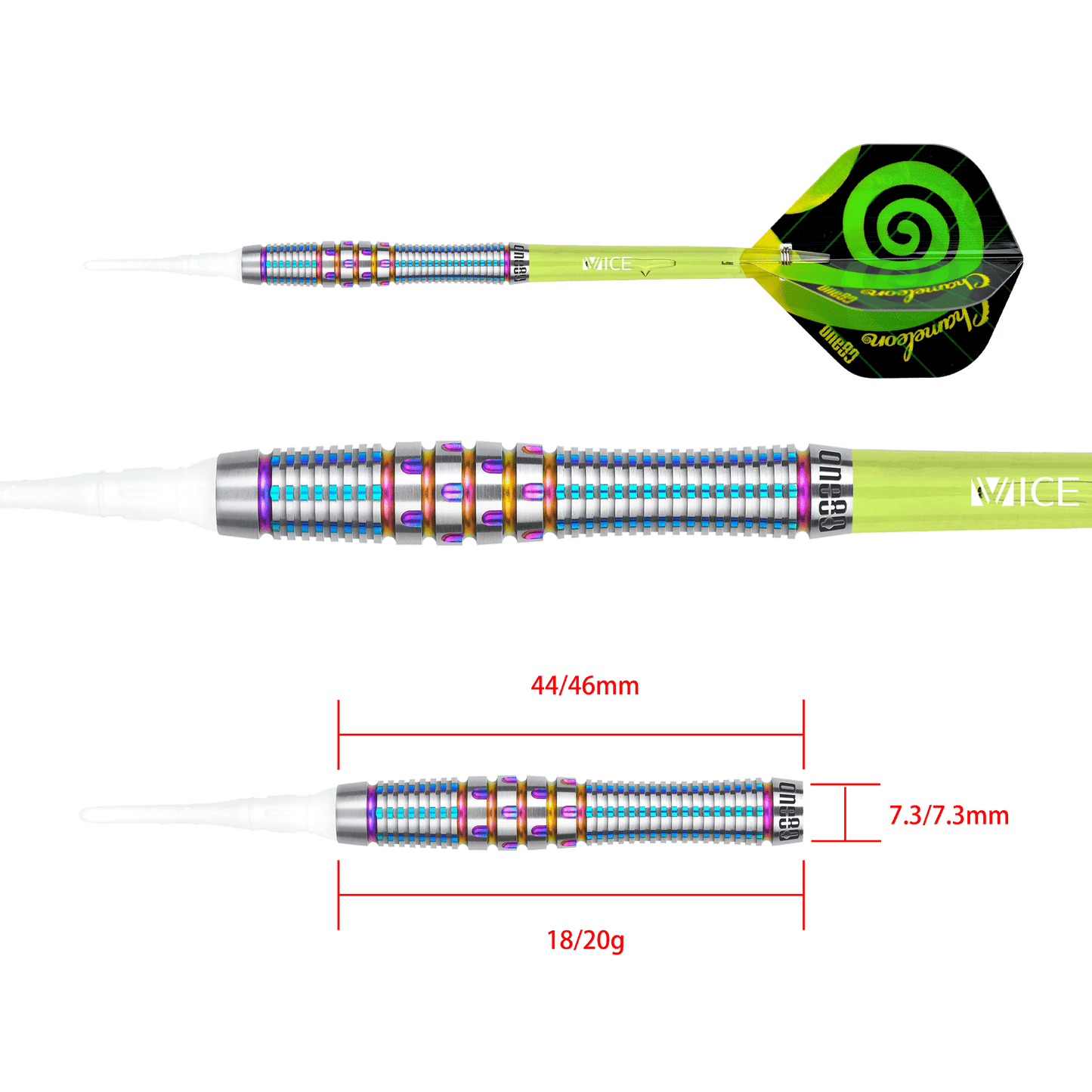 One80 Chameleon Citrine Softdart