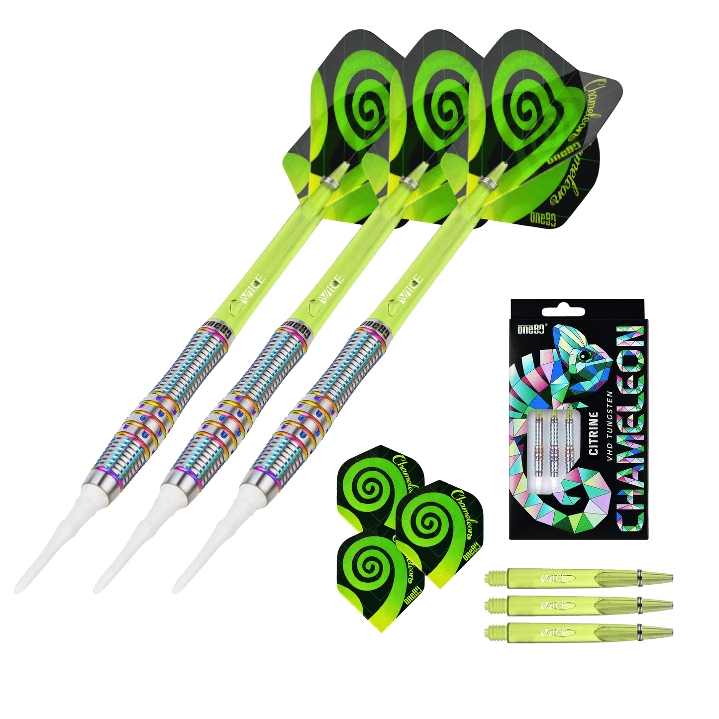 One80 Chameleon Citrine Softdart