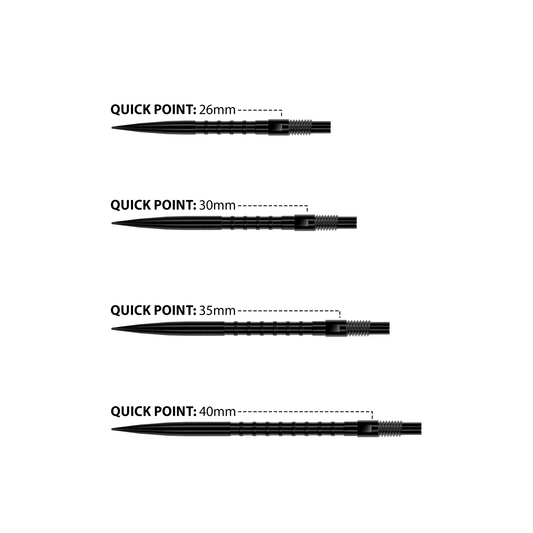 Harrows Heavy Metal Grip Quick Points - schwarz