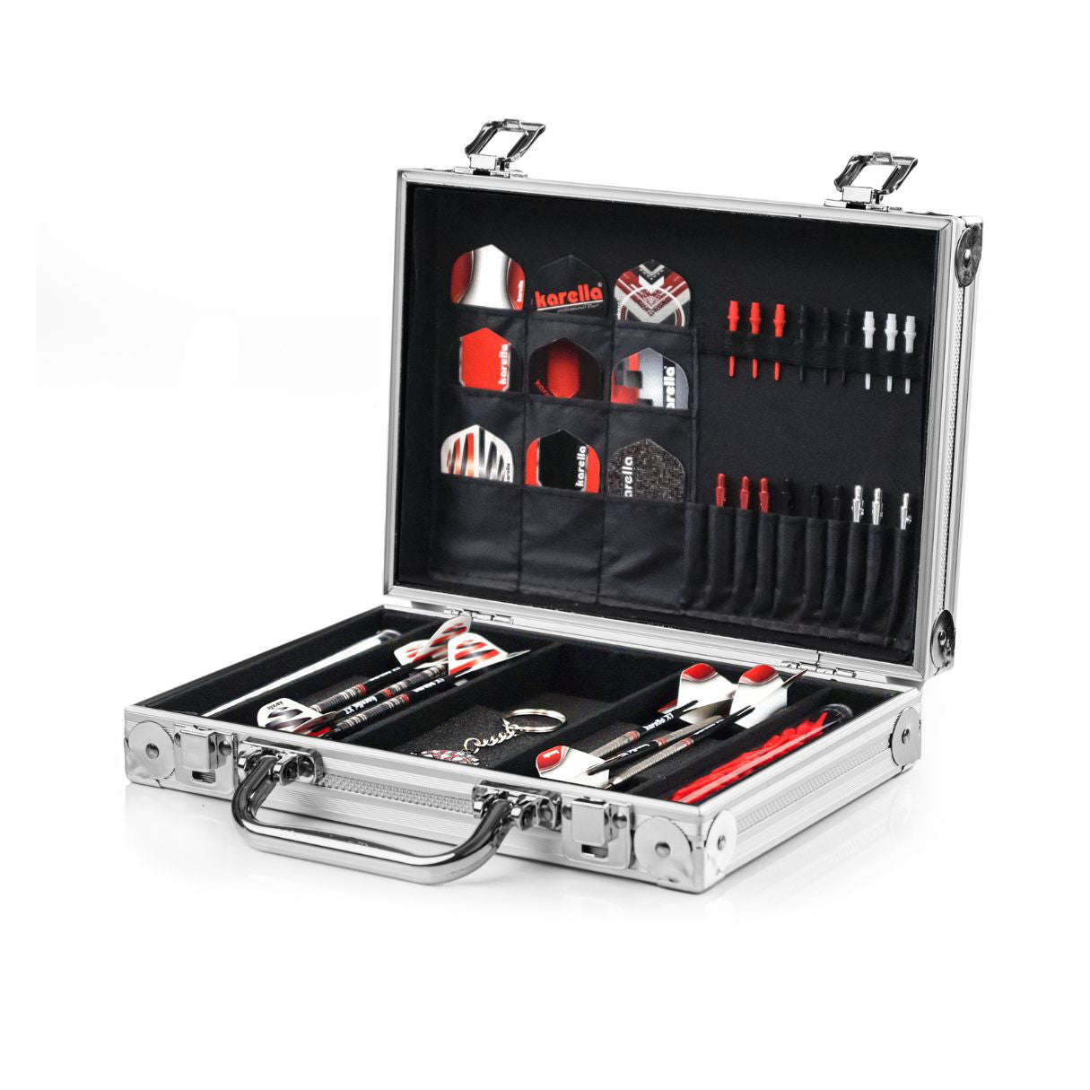 Dartkoffer Alu PAK Luxus, Farbe silber/aluminium