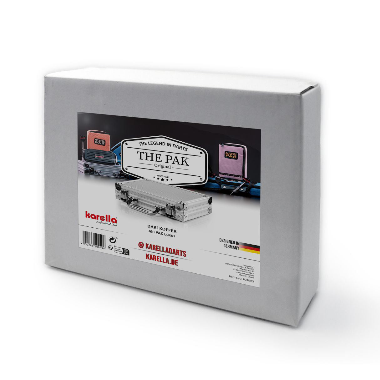 Dartkoffer Alu PAK Luxus, Farbe silber/aluminium