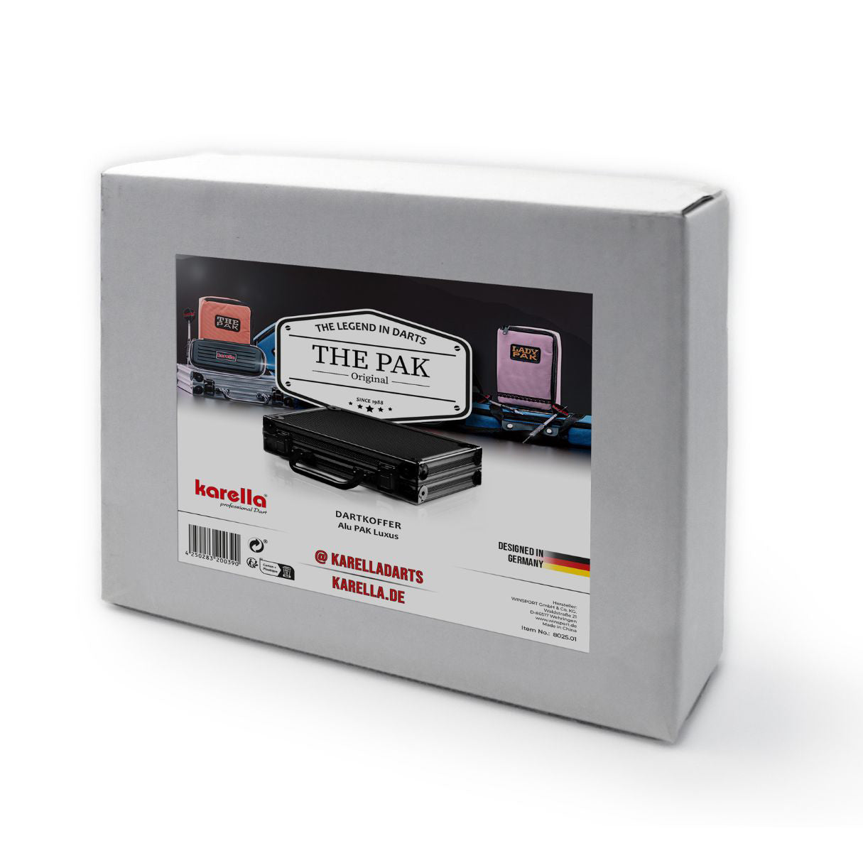 Dartkoffer Alu PAK Luxus, Farbe schwarz