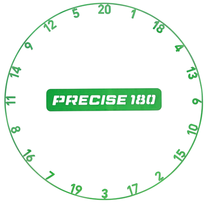 Precise180 Zahlenring - Emerald Green