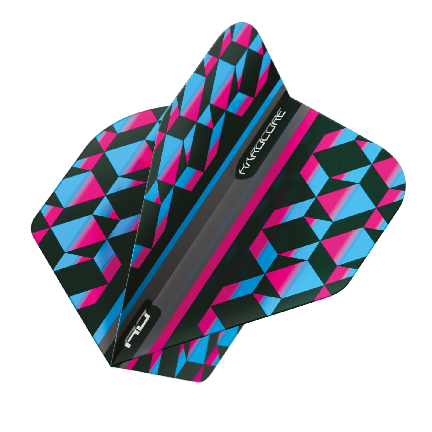 Red Dragon Flights Hardcore Radical Pink, Blue & Black Geometric