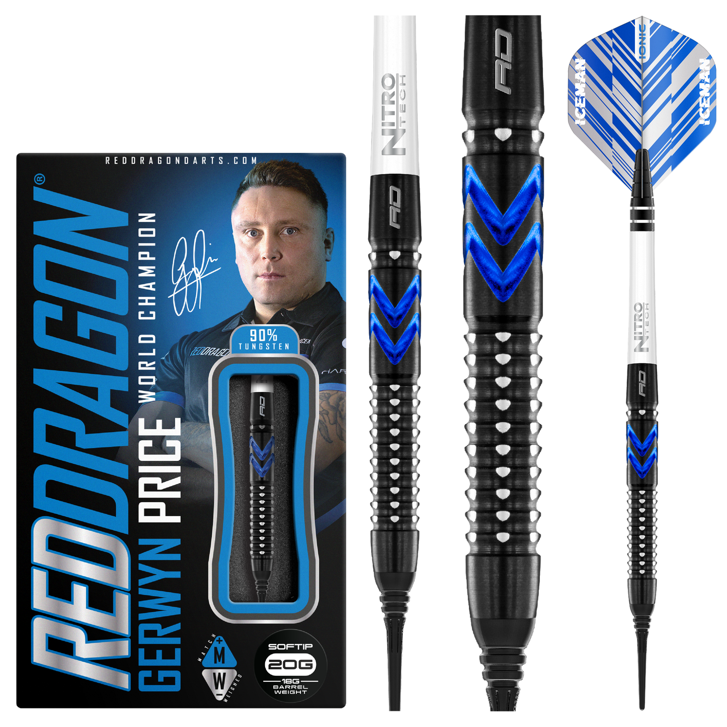 Red Dragon Gerwyn Price Blue Ice SE Softdart 20g