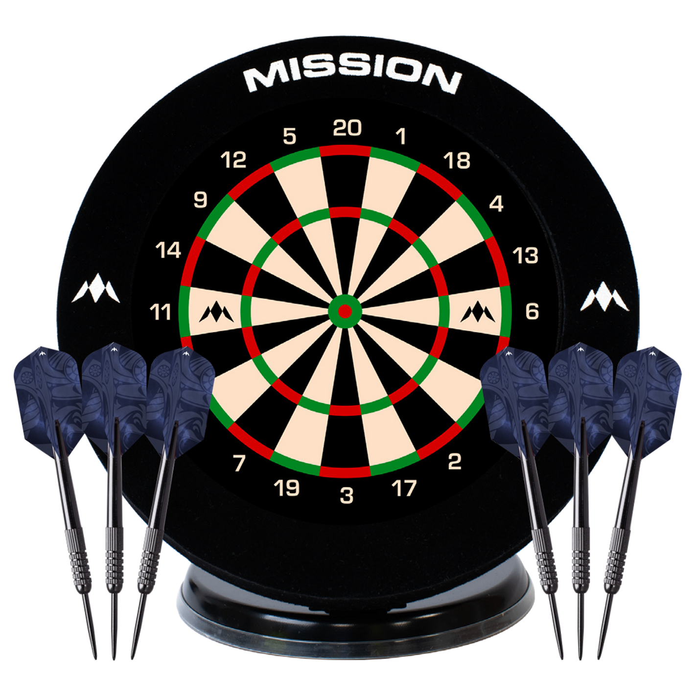 Mission Mini Dartboard - mit Surround und Darts
