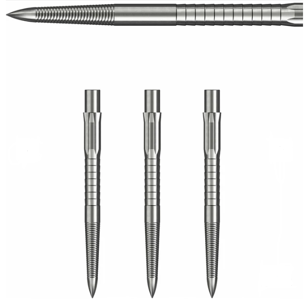 Caliburn EVO Dart Points - MICRO GRIP silber