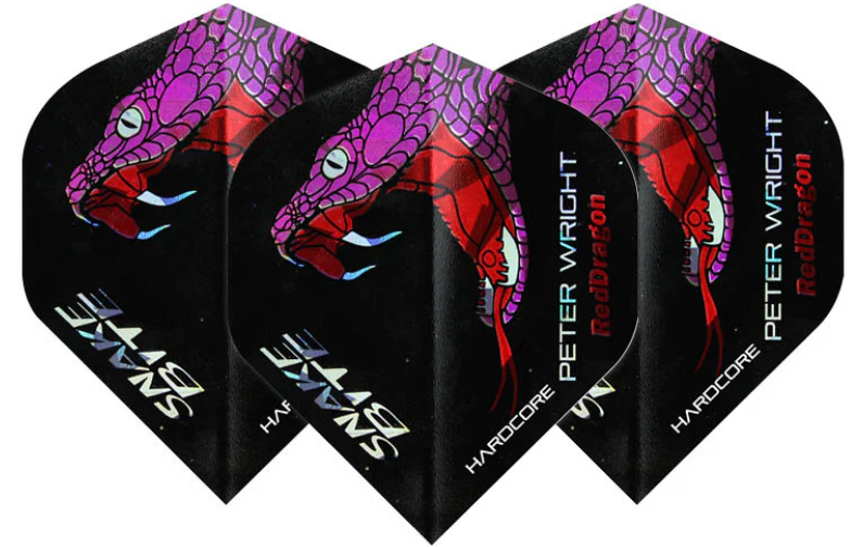 Red Dragon Peter Wright Snakebite Hardcore Holographic Dart Flights