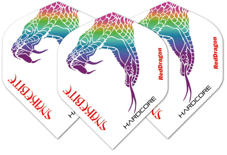 Red Dragon Peter Wright Snakebite Hardcore White Dart Flights
