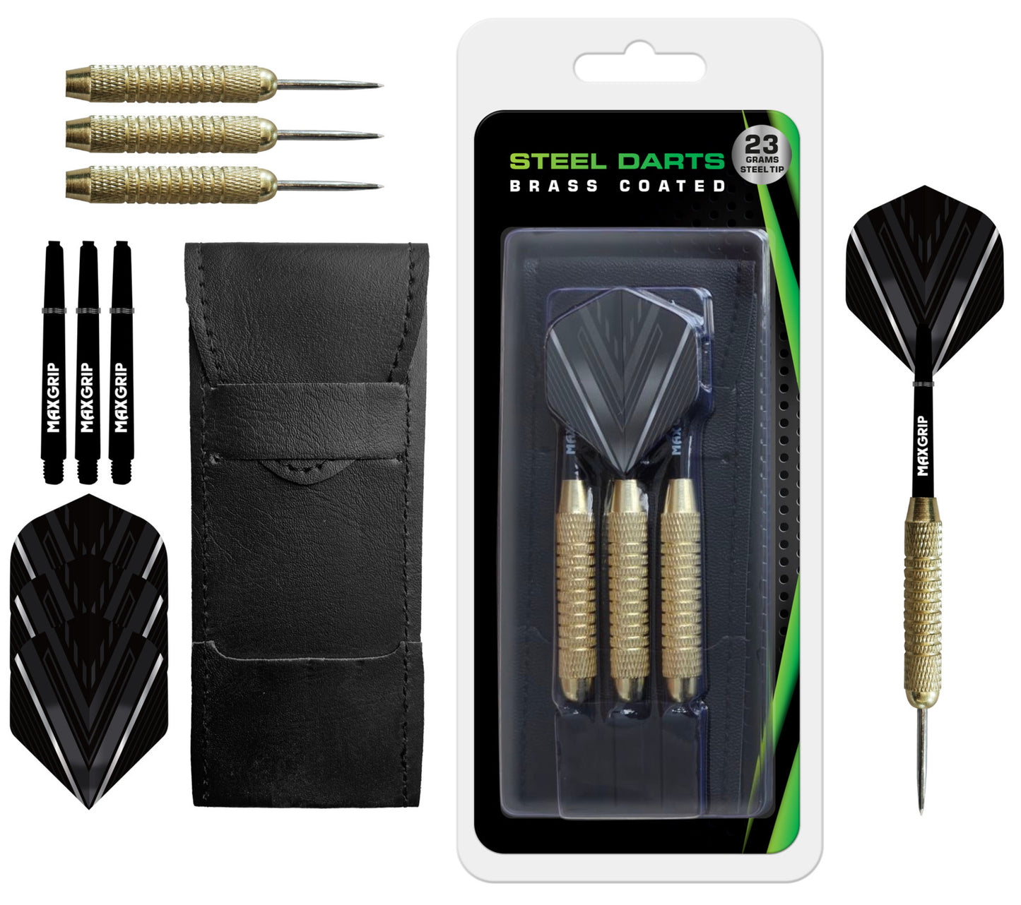 XQMax coated Brass Darts 23g Set