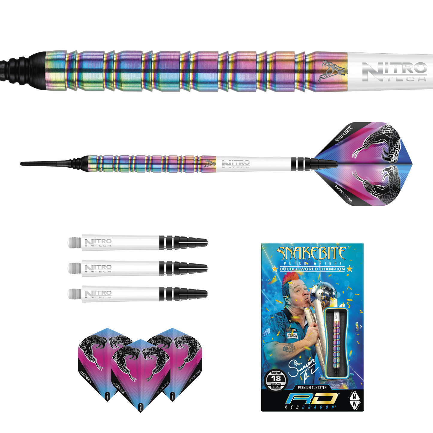 Red Dragon Peter Wright Snakebite 1 18g Softdart