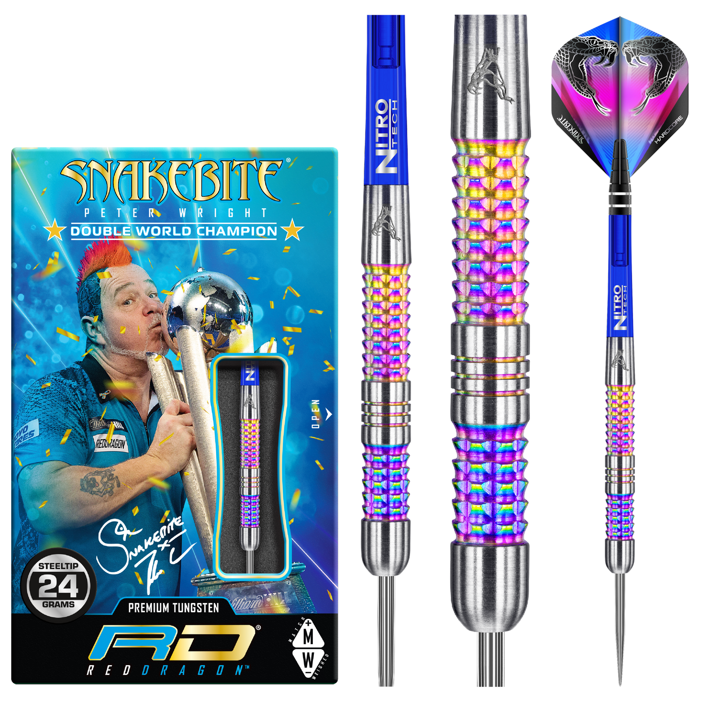 Red Dragon Peter Wright Snakebite Rainbow Mamba Steeldart