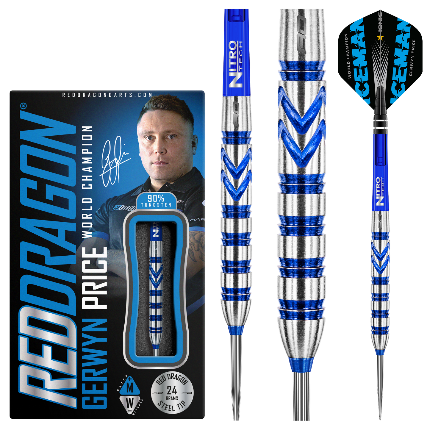 Red Dragon Gerwyn Price Blue Originals Steeldart
