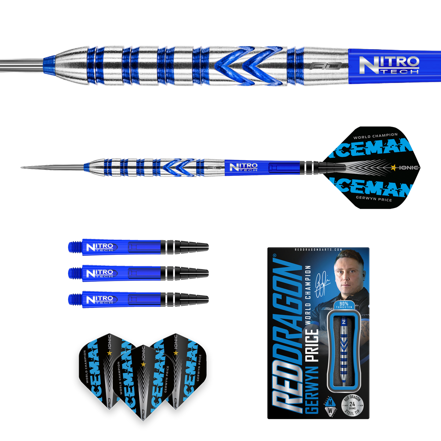 Red Dragon Gerwyn Price Blue Originals Steeldart
