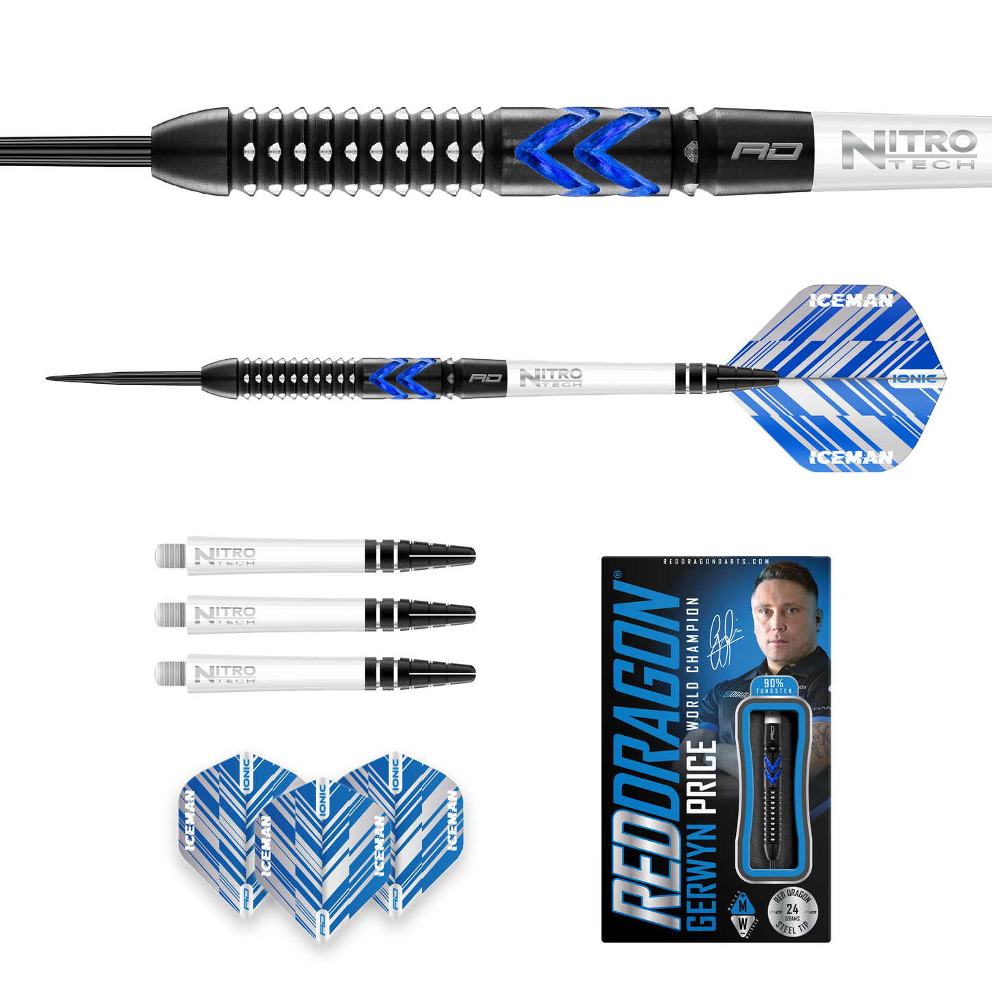 Red Dragon Gerwyn Price Blue Ice SE Steeldart