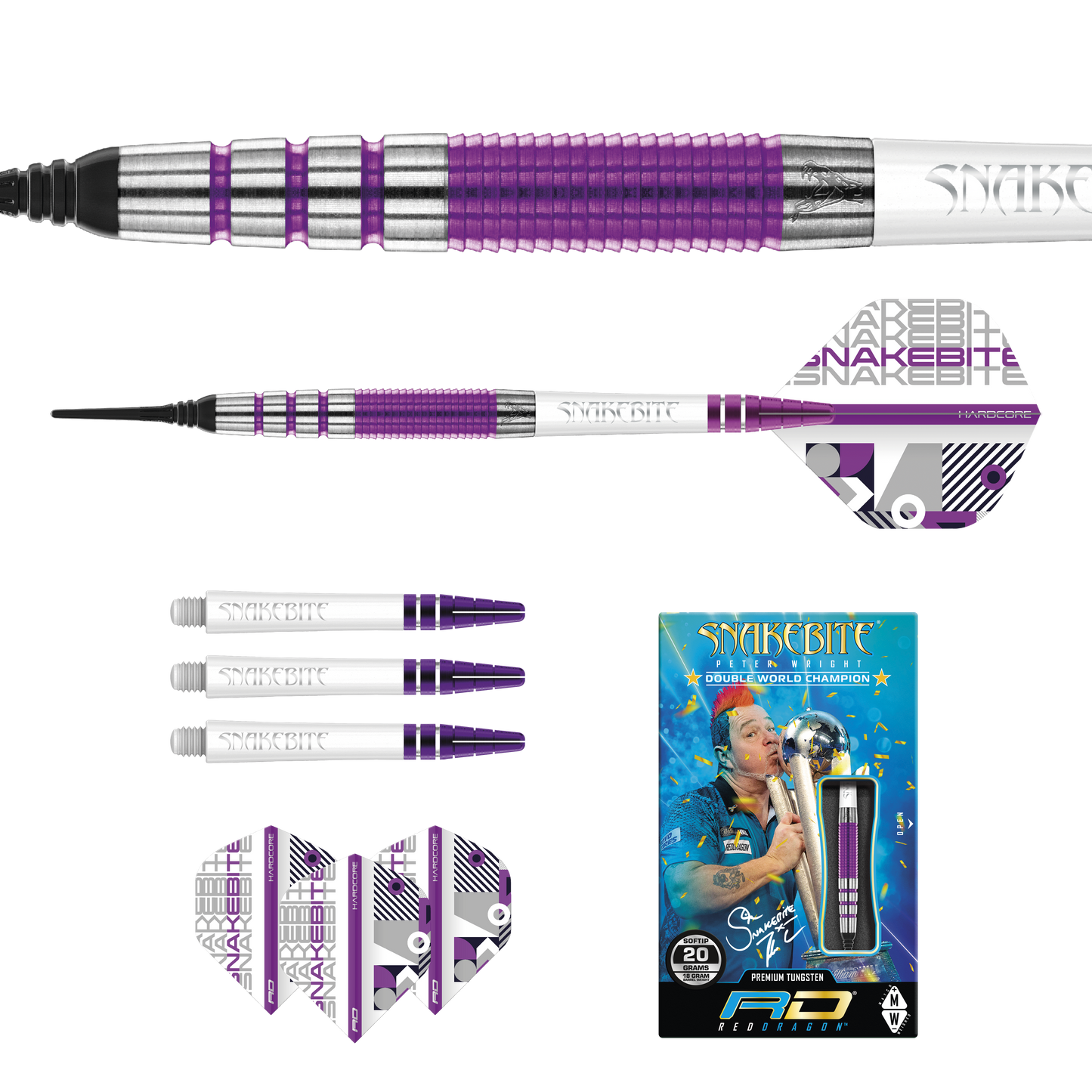 Red Dragon Peter Wright PL15 Medusa Softdart 20g
