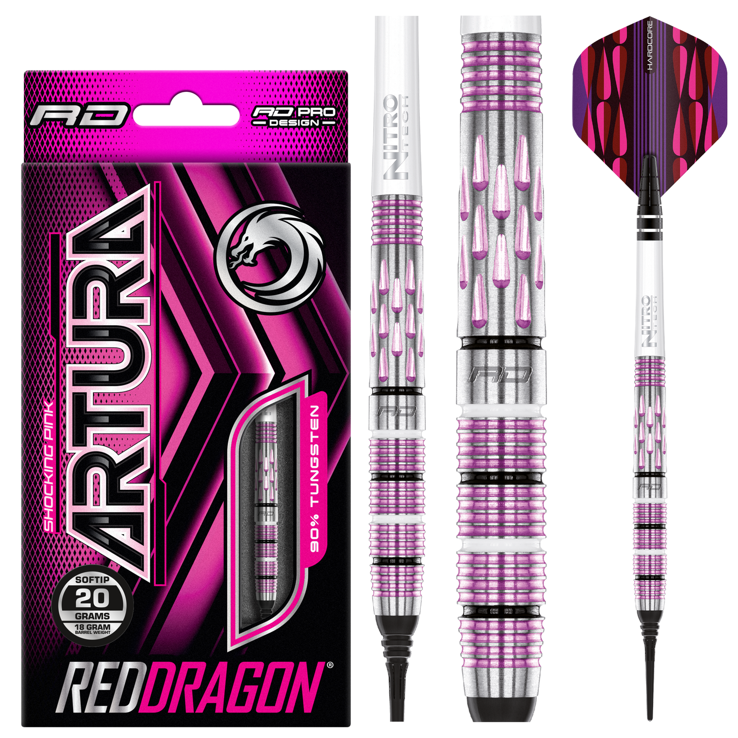 Red Dragon Artura 1 Shocking Pink Softdart 20g