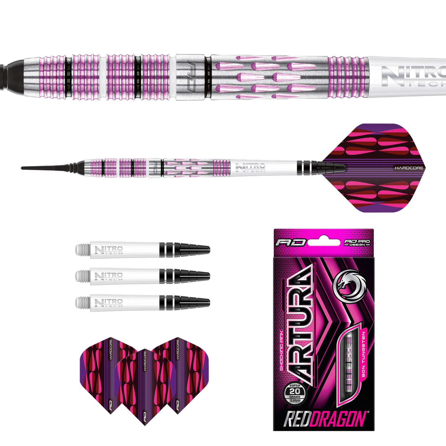 Red Dragon Artura 1 Shocking Pink Softdart 20g