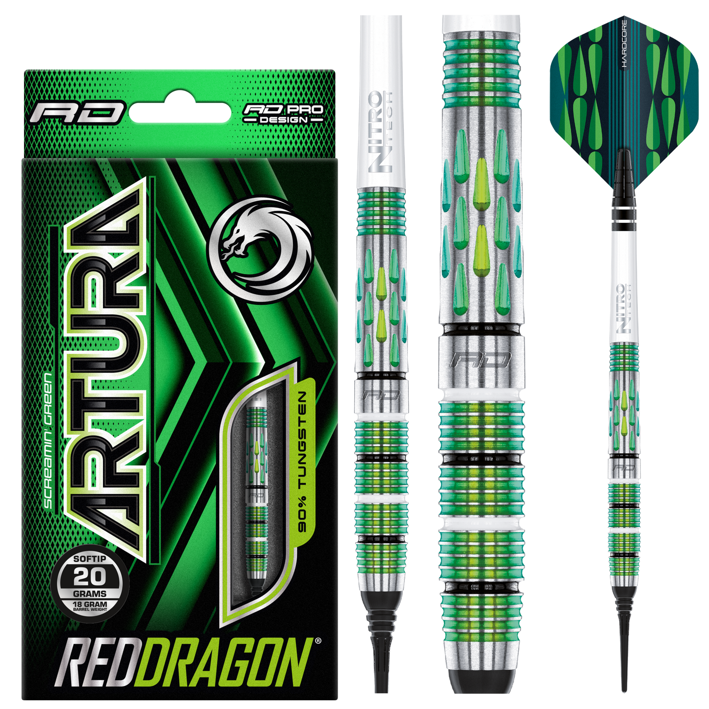 Red Dragon Artura 1 Screamin Green Softdart 20g