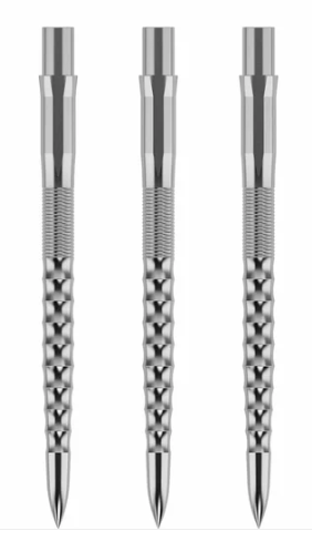 Caliburn EVO Dart Points - Ripple Silber