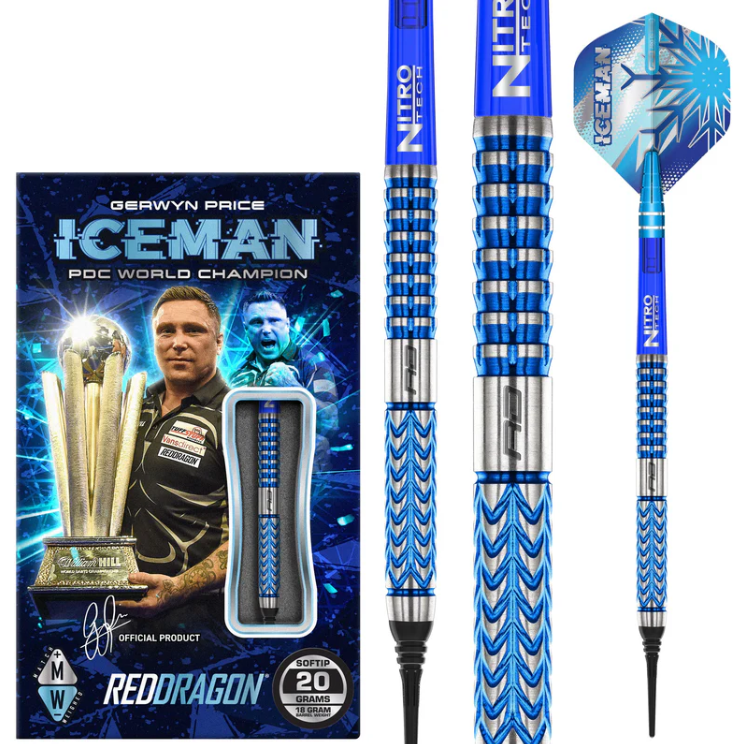 Red Dragon Gerwyn Price Glacier Softdart 18g