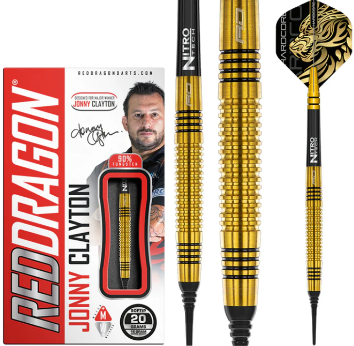 Red Dragon Jonny Clayton gold Softdart 20g