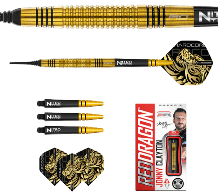 Red Dragon Jonny Clayton gold Softdart 20g