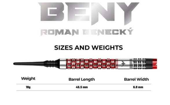 Mission Roman Benecky 90% Softdart 18g