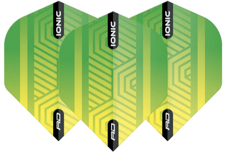 Red Dragon Green & Yellow Hardcore Ionic Standard Flights