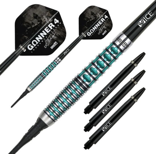 One80 Gunner 4 Softdart 18g - Black&Jade