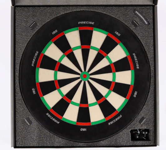 Precise180 Steeldartboard - Endorphine ohne Zahlenring mit Magnethalter