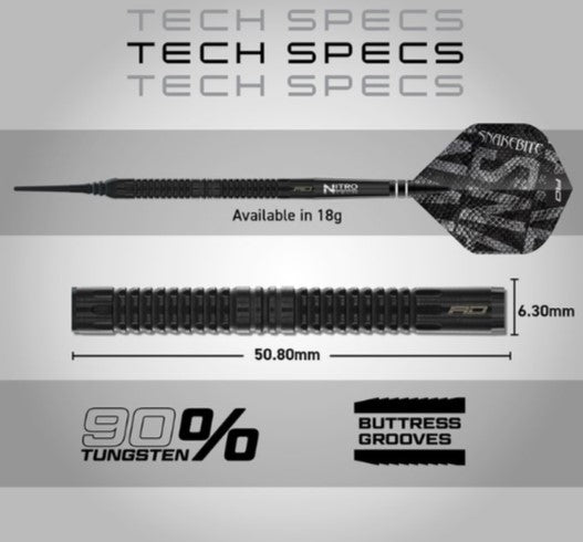 Red Dragon Peter Wright Black Mamba 20g Softdart