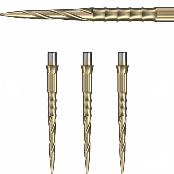 Caliburn EVO Dart Points - Spiro - No Lip - Gold