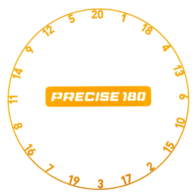 Precise180 Zahlenring - Tiger Orange