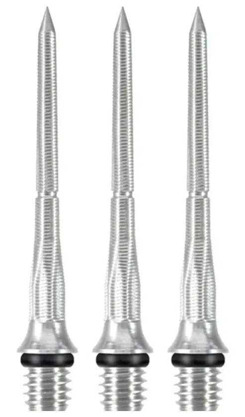 Caliburn Hexagonal Conversion Points - Screw In - Titanium silber