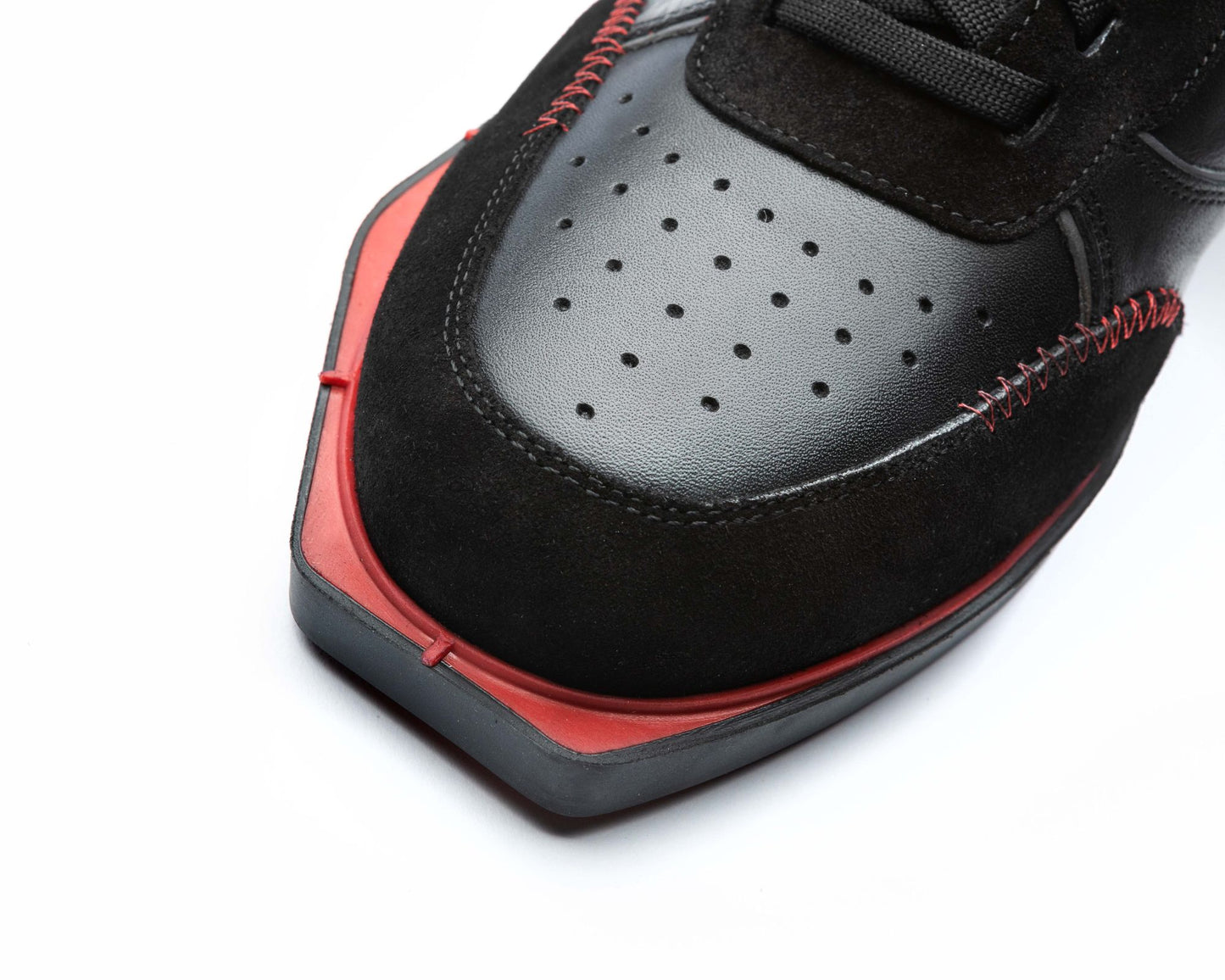 Triple20 Dartschuhe Vollleder schwarz-rot