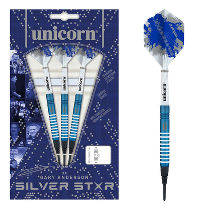 Unicorn Silver Star Blue Gary Anderson Softdart