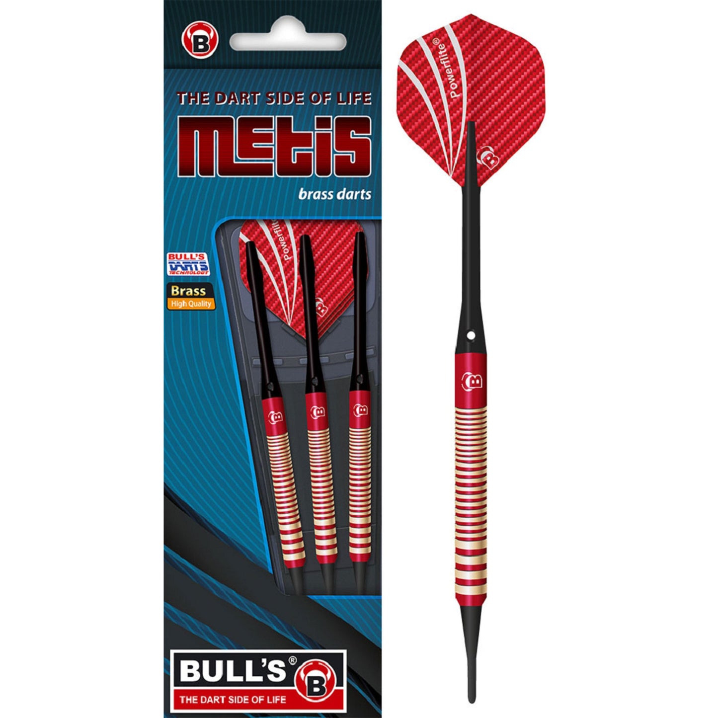 BULL'S Metis rot Brass Softdart