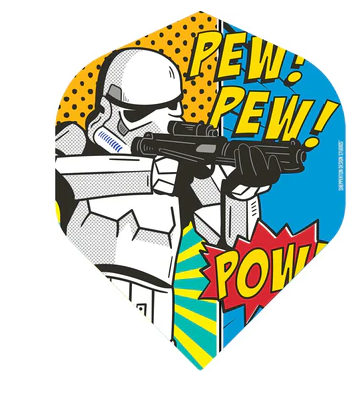 Original StormTrooper Dart Flights –  No 2 – Std – Pew Pew Pow