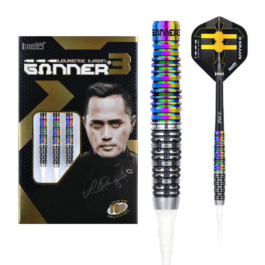 One80 Gunner III Ilagan Softdart Black/Chameleon 22g